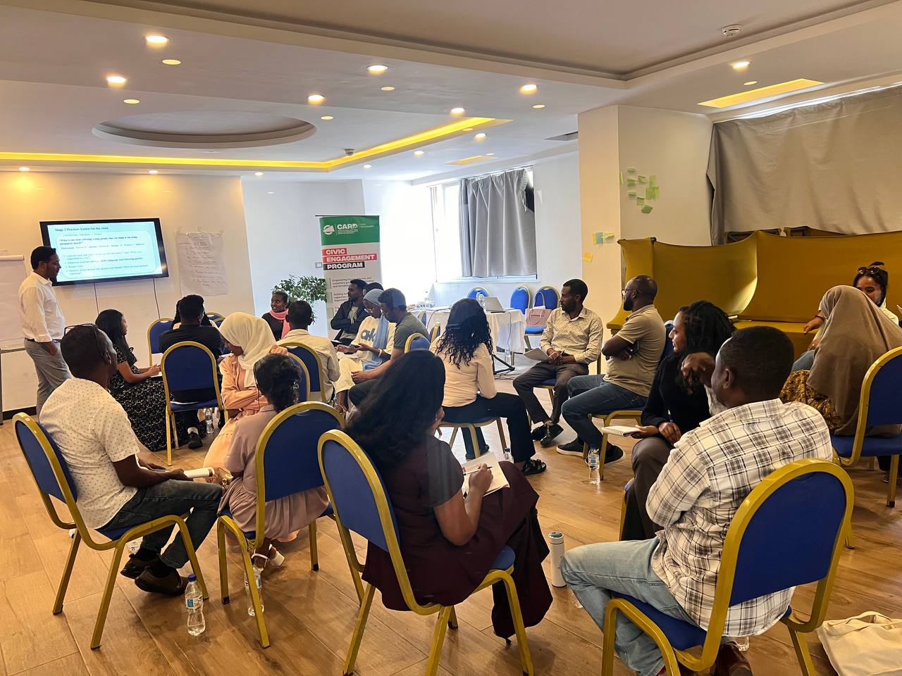 Participants during the training session